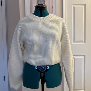 Urban Outfitters Cream Ribbed Sweater